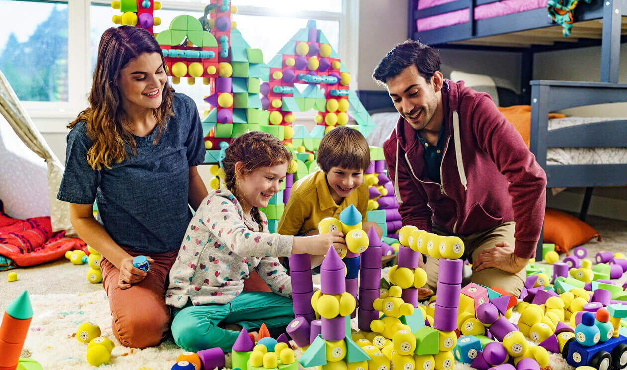 Blockaroo Magnetic Foam Building Blocks STEM Construction Toy for Girls & Soft 